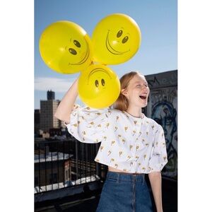 Meadows Daffodil Bouquet Embroidered Puff Sleeve Shirt – Size 2